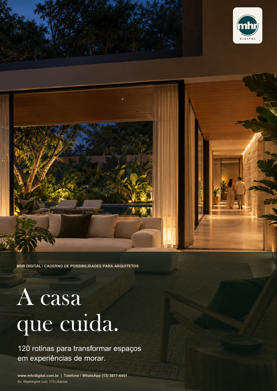 Capa do catálogo A casa que cuida, da MHR Digital